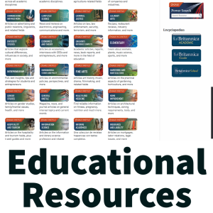 Gale databases, educational resources